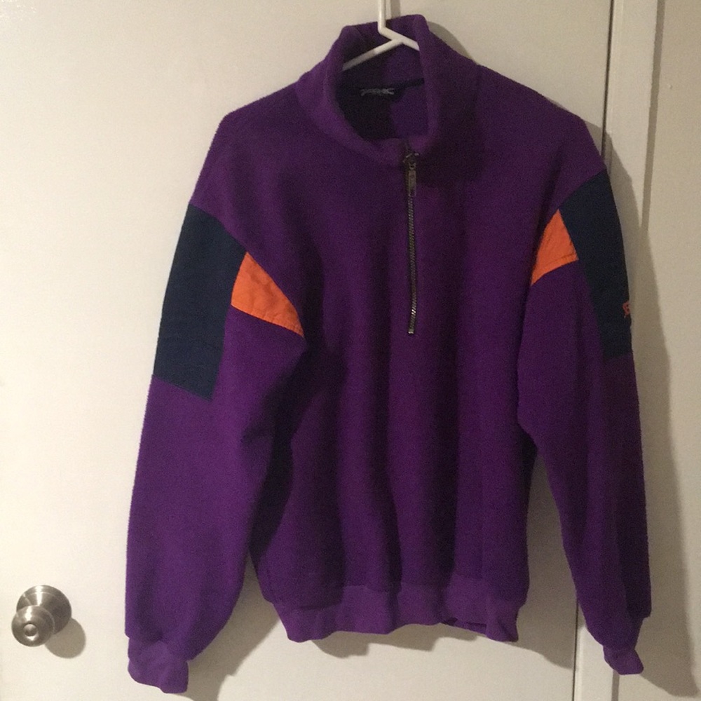 Vintage Serac purple fleece with orange accents